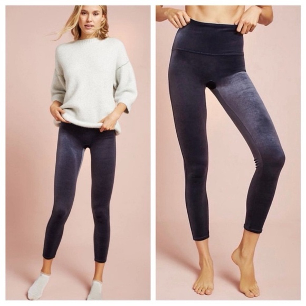 SPANX Velvet Leggings in Classic Navy